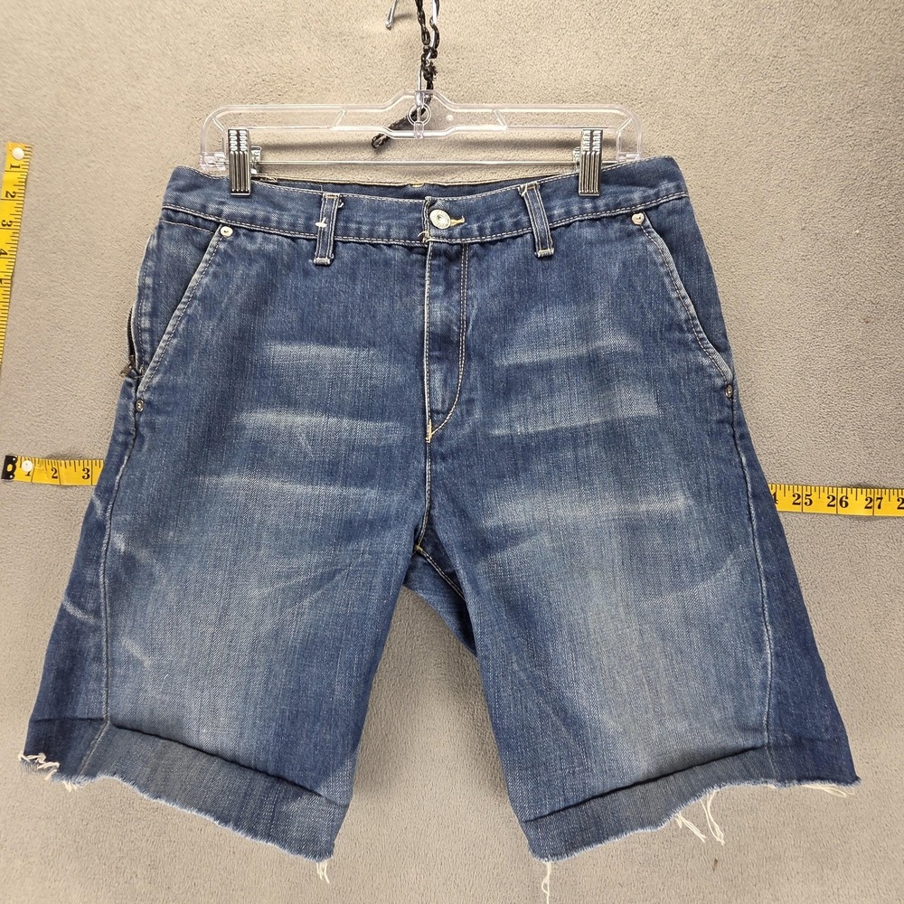 Vintage Levis Engineered Shorts Mens 33 Blue Twisted Zip Fly Medium Wash